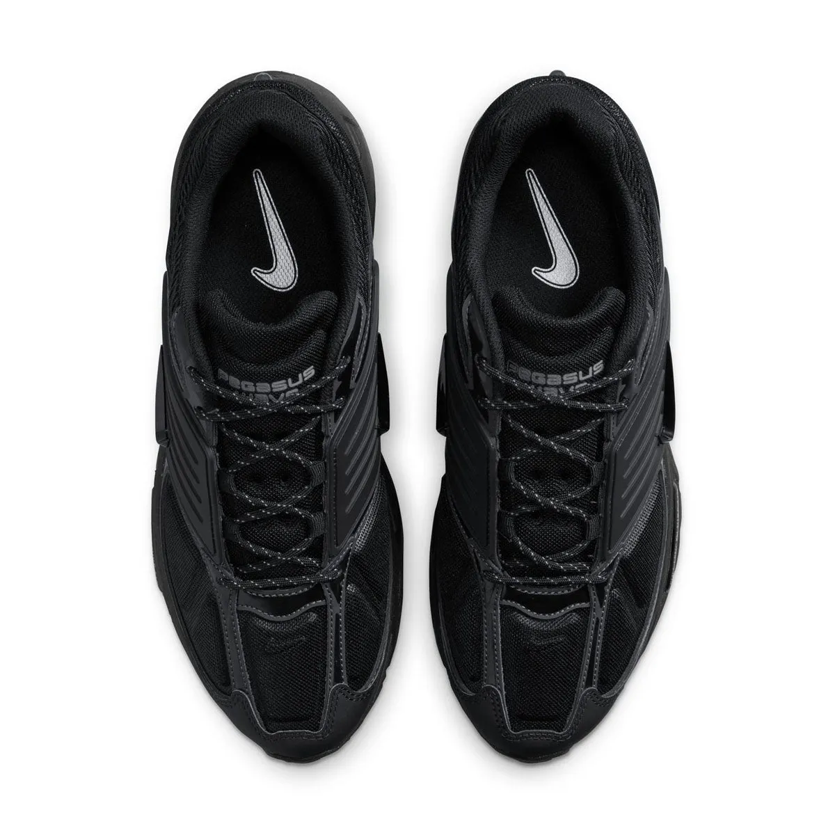 Air Pegasus Wave 'Black Metallic Silver' cushioning technology Durable touch