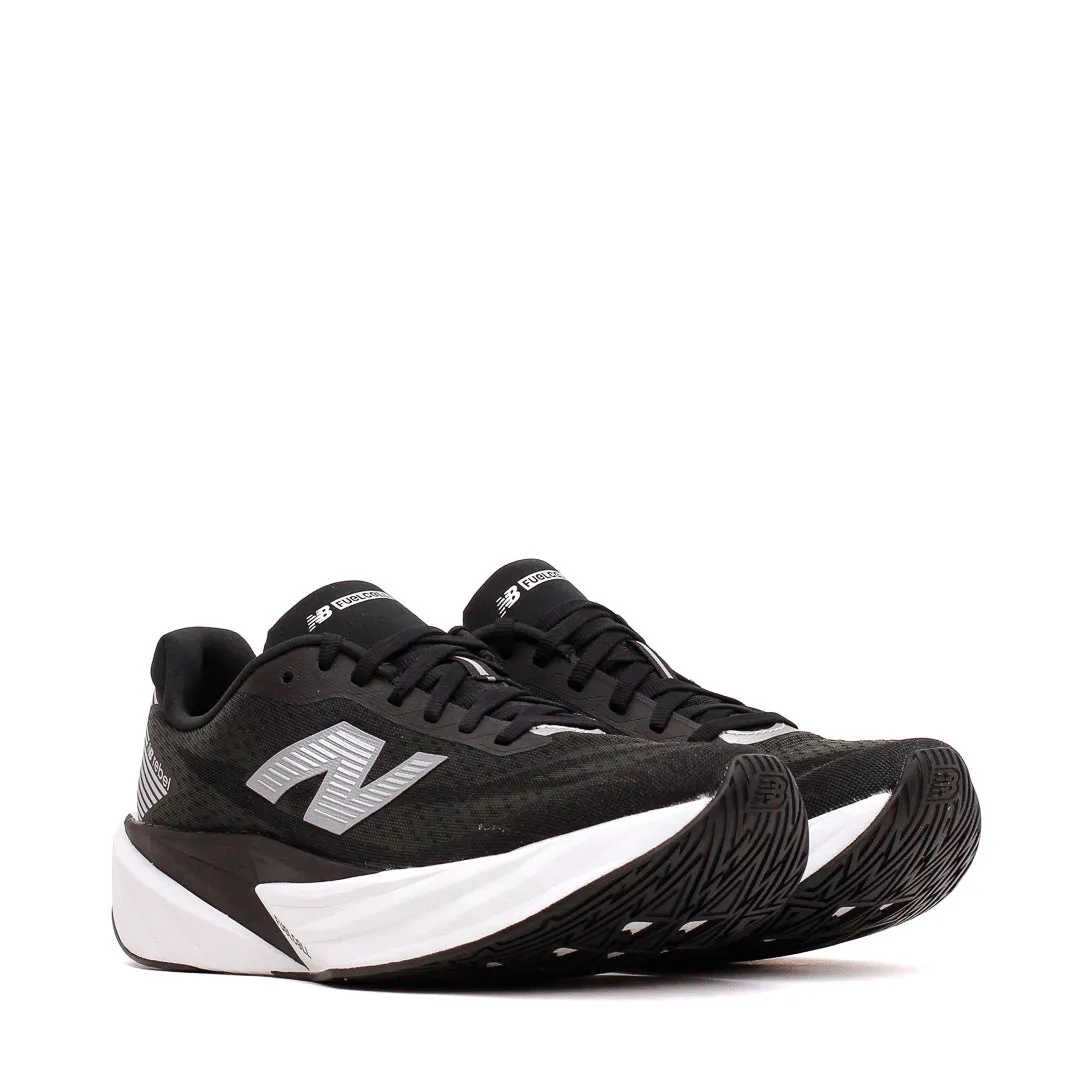 New Balance Men FuelCell Rebel v5 Black MFCXLO5 running with a headband