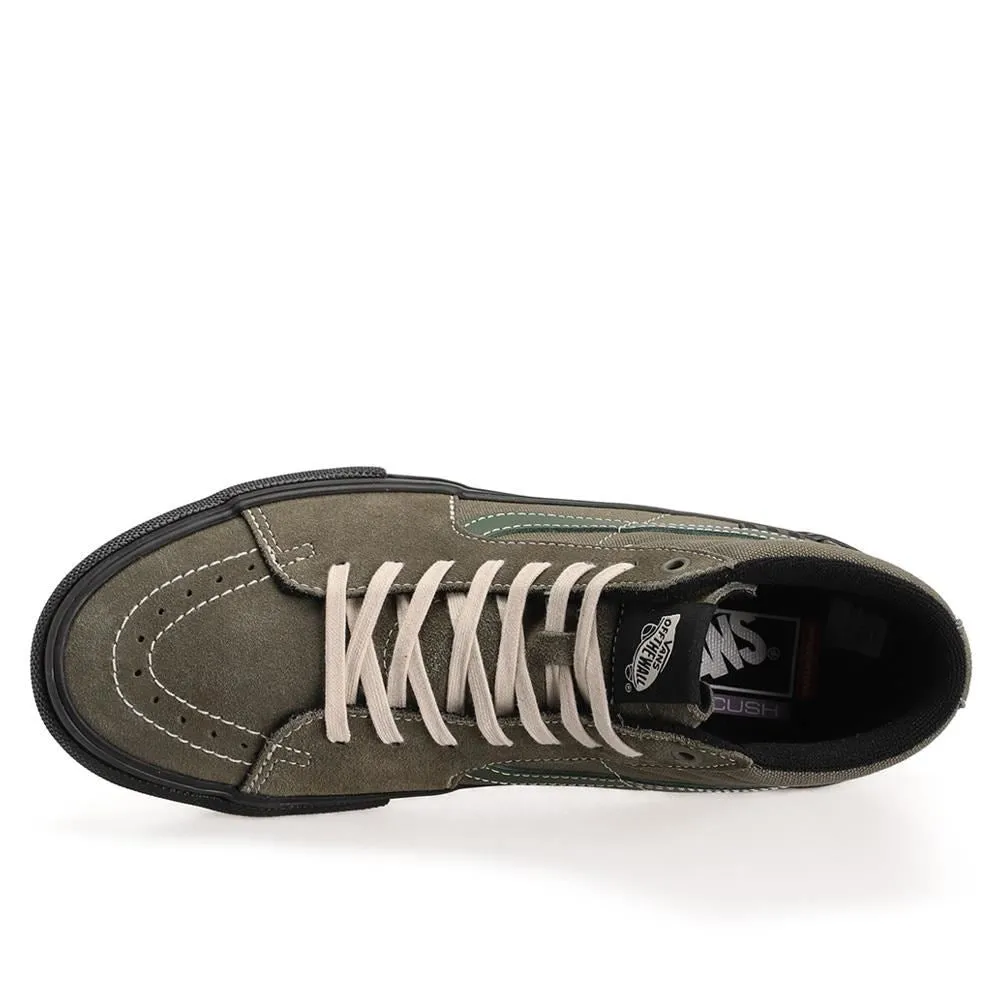 Ankle Support Torsion Resistance Vans Skate Sk8-Hi - Green Olive