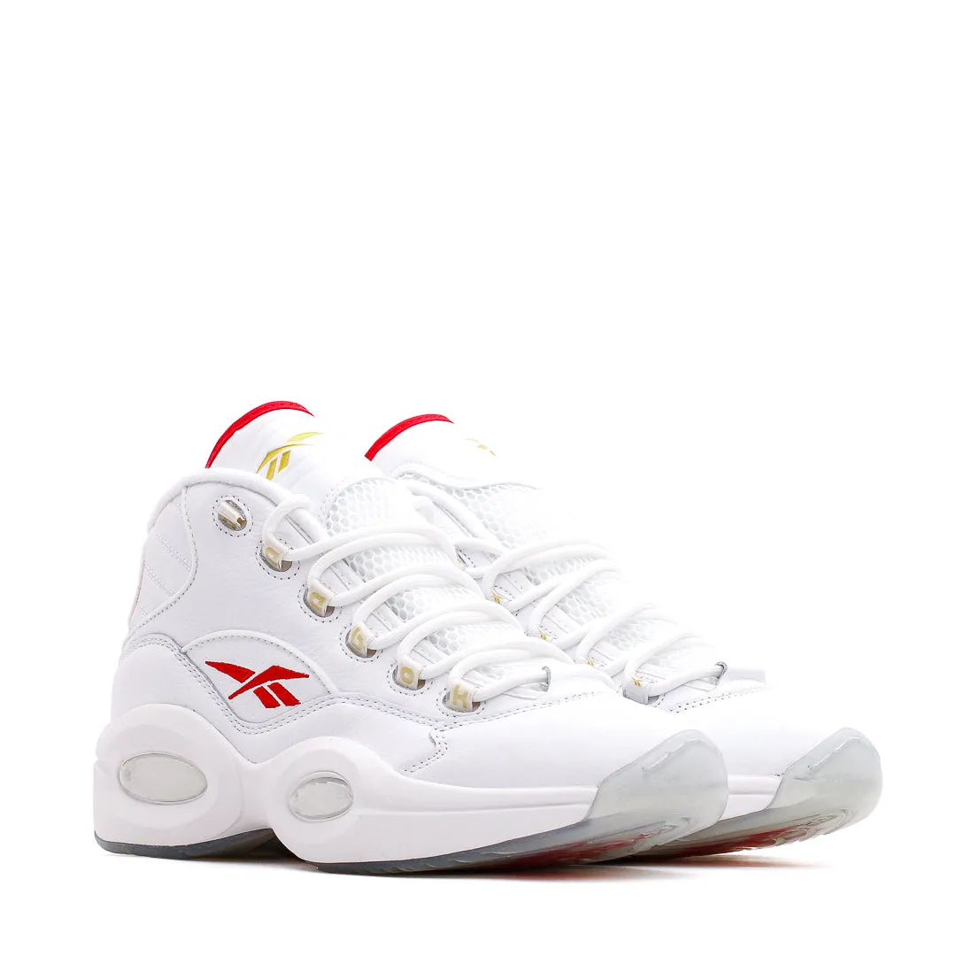 Flexible Shank Plate Non Irritating Stitching Reebok Classics Basketball Men Question Mid Allen Iverson Dr J #6 White Red GX0230