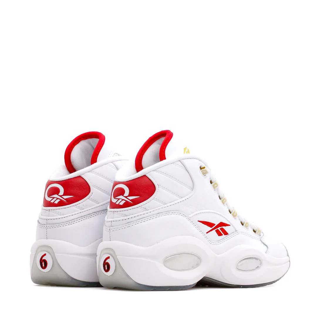 Midfoot Shank Structure Dynamic Motion Grooves Reebok Classics Basketball Men Question Mid Allen Iverson Dr J #6 White Red GX0230