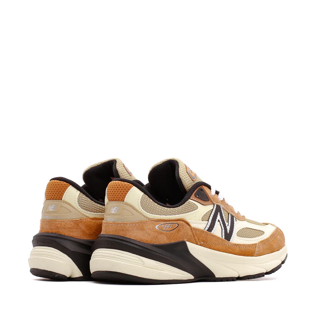 New Balance Unisex 990v6 Sepia Orange Incense Made In USA U990TO6 running with socks
