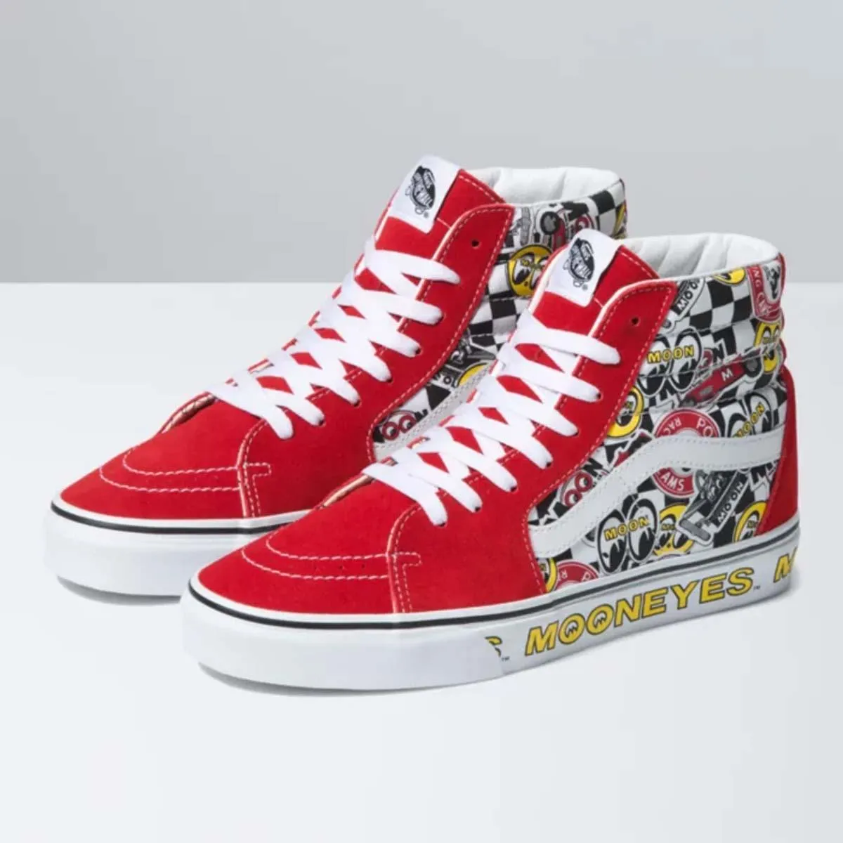 Built Soft PU Sole   Mooneyes SK8-Hi 'Formula One'