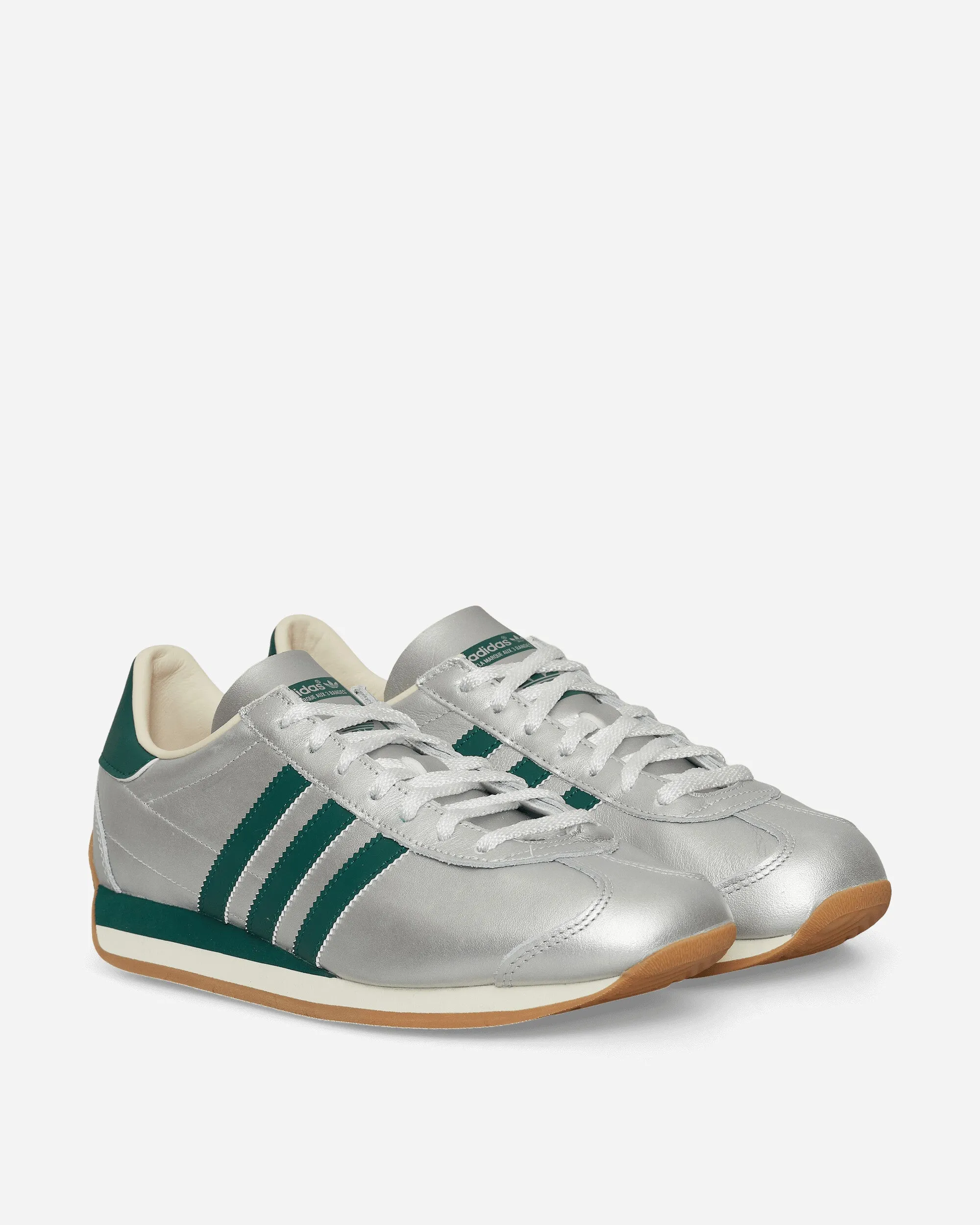 Comfort Padding Women's Country OG Sneakers Silver Metallic / Collegiate Green