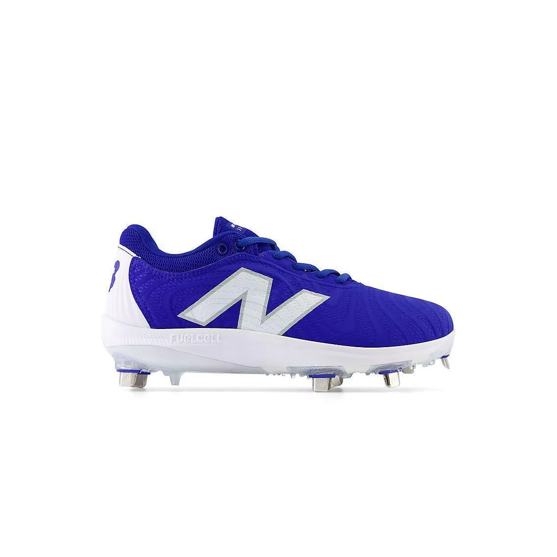 Farmer New Balance Women's FuelCell FUSE v4 Metal Fastpitch Softball Cleats - Team Royal / Optic White - SMFUSEB4