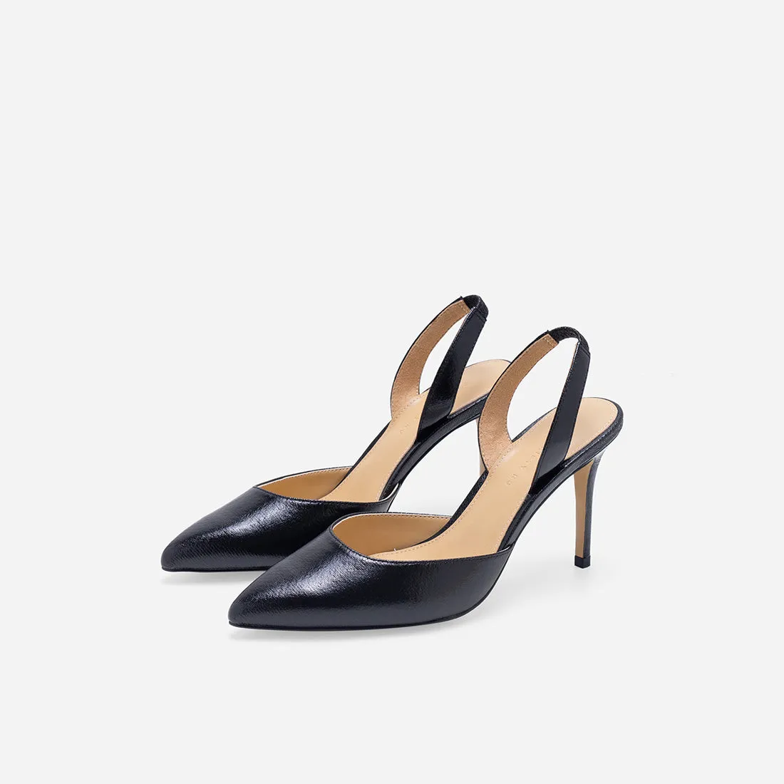 Hebe Crinkle Pumps Ankle Strap