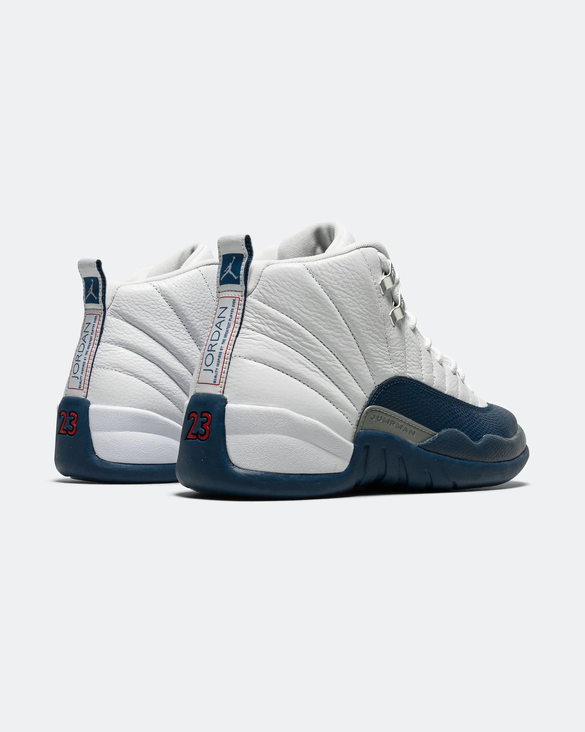 Air Jordan 12 Retro - White/French Blue-Metallic Silver Sneaker Stores