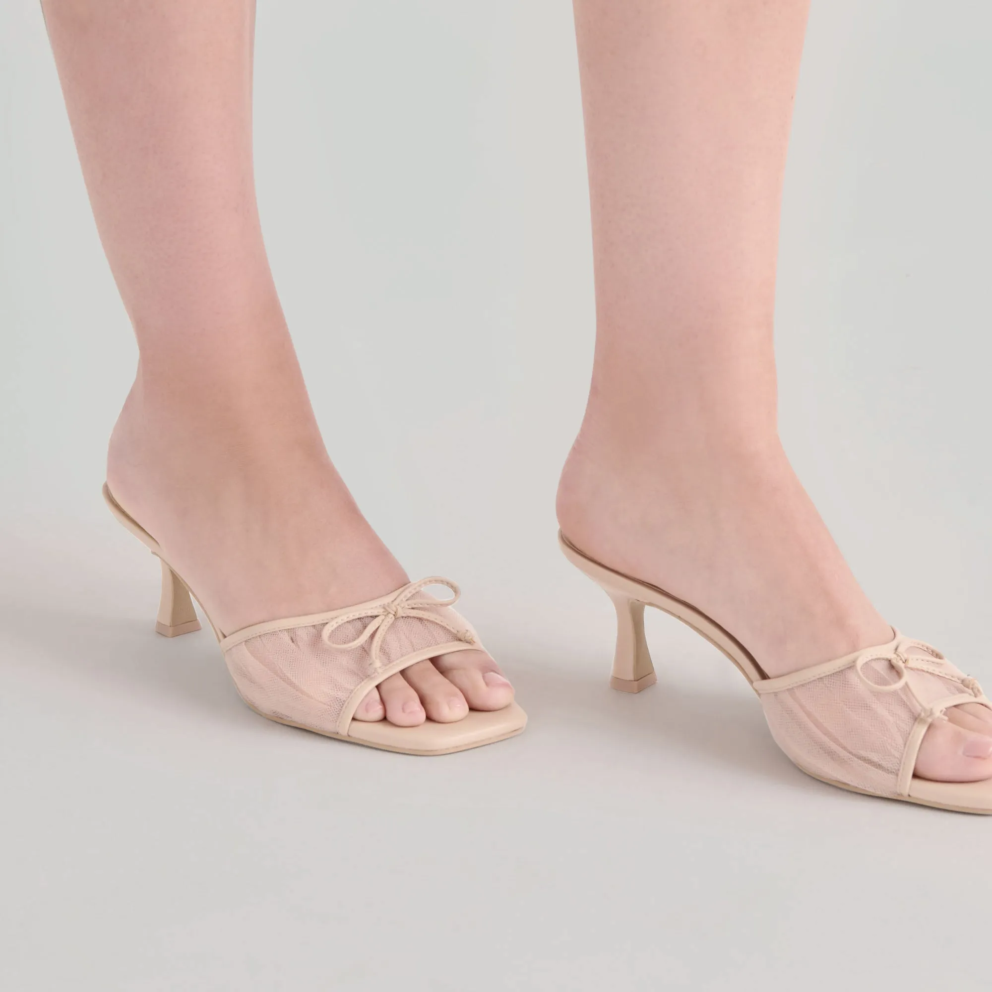 Soft Interior Fashionable Booties GALEN HEELS PRALINE TULLE