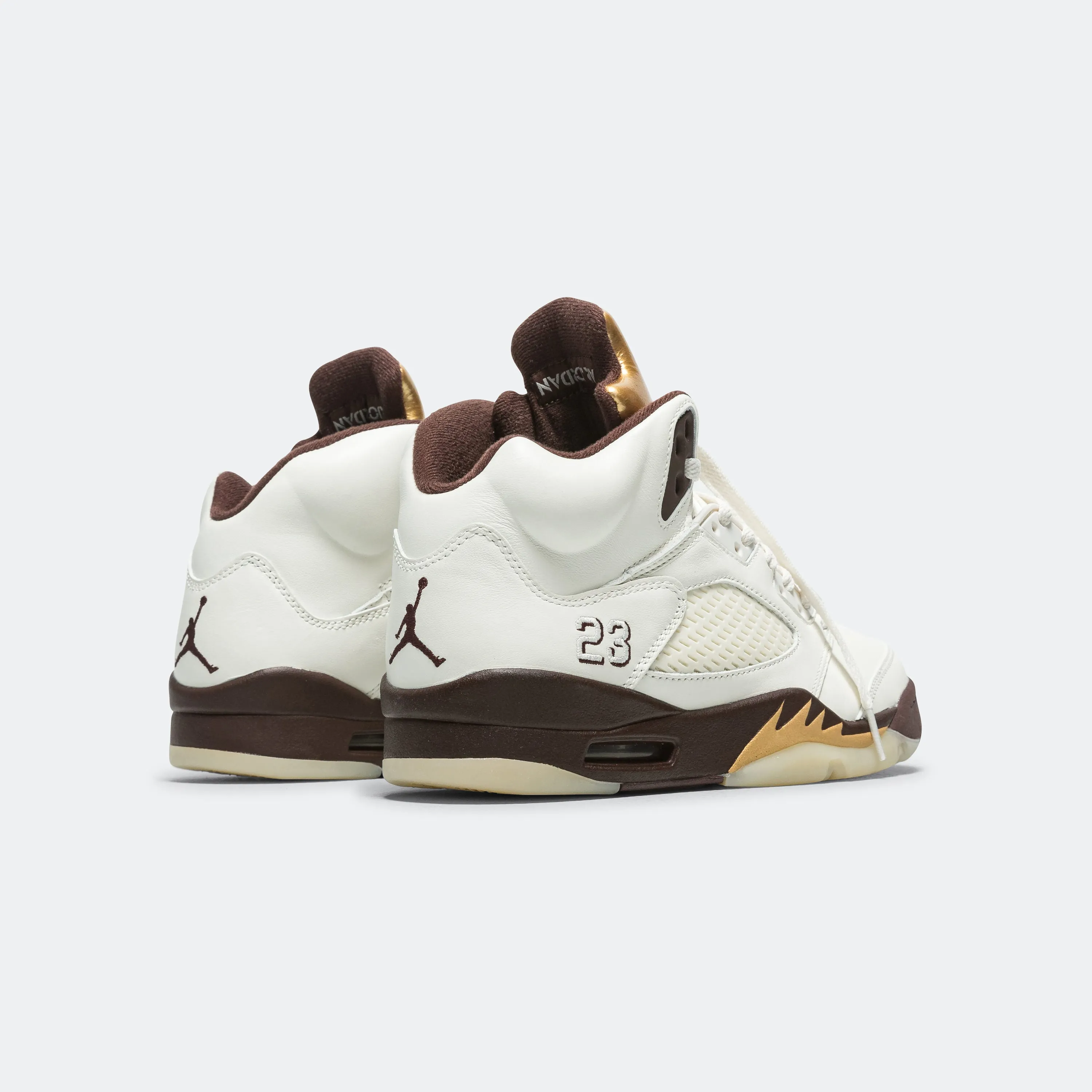 Athletic Choice Womens Air Jordan 5 Retro - Earth/Metallic Gold-Sail