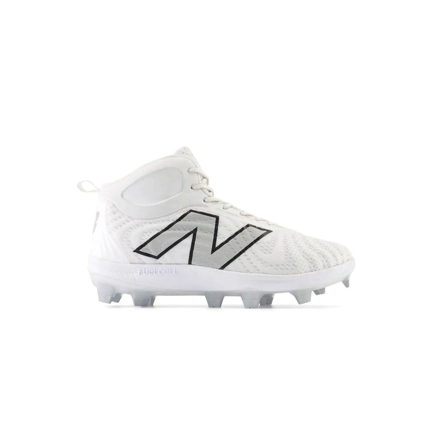 Soft Inner Lining Quick   Dry New Balance Men's FuelCell 4040 V7 Mid-Molded Baseball Cleats - White / Raincloud - PM4040W7