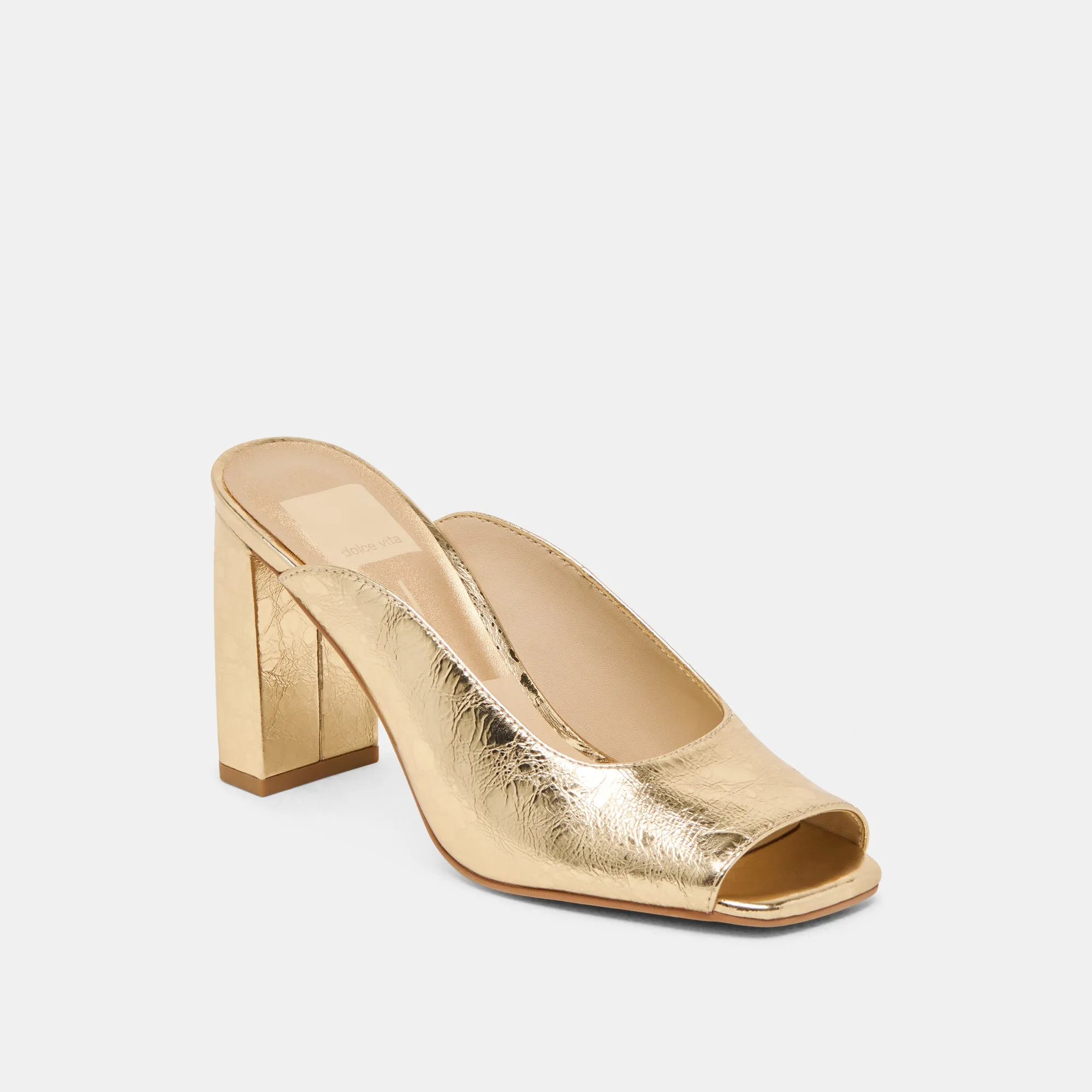 Soft Material Clear Heels SABELA HEELS GOLD DISTRESSED LEATHER