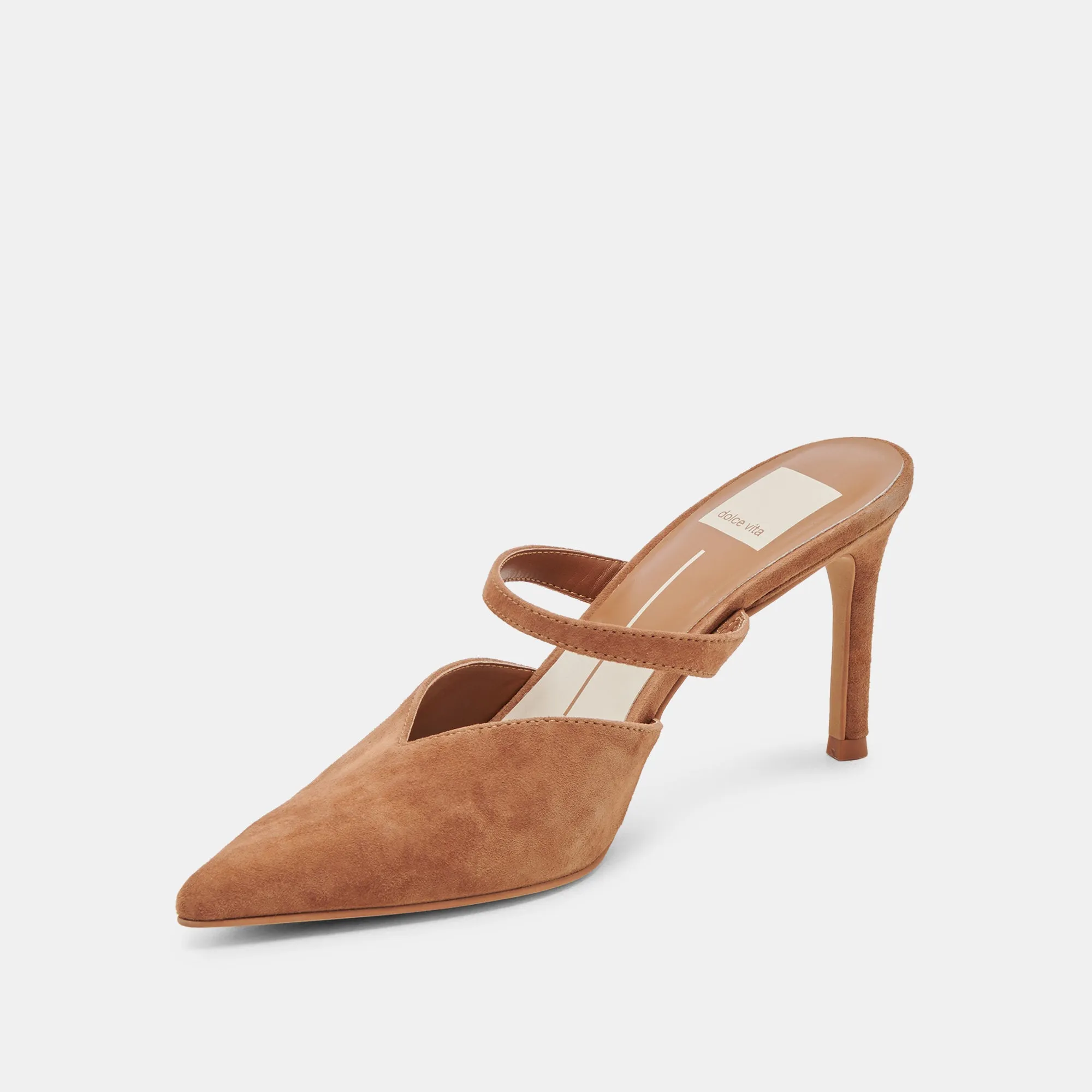 KANIKA HEELS PECAN SUEDE Luxury Heels for Office