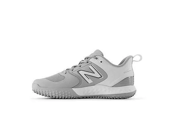 Well   Made New Balance Women's VELO v3 Turf Softball Shoes - Grey with White - STVELOG3