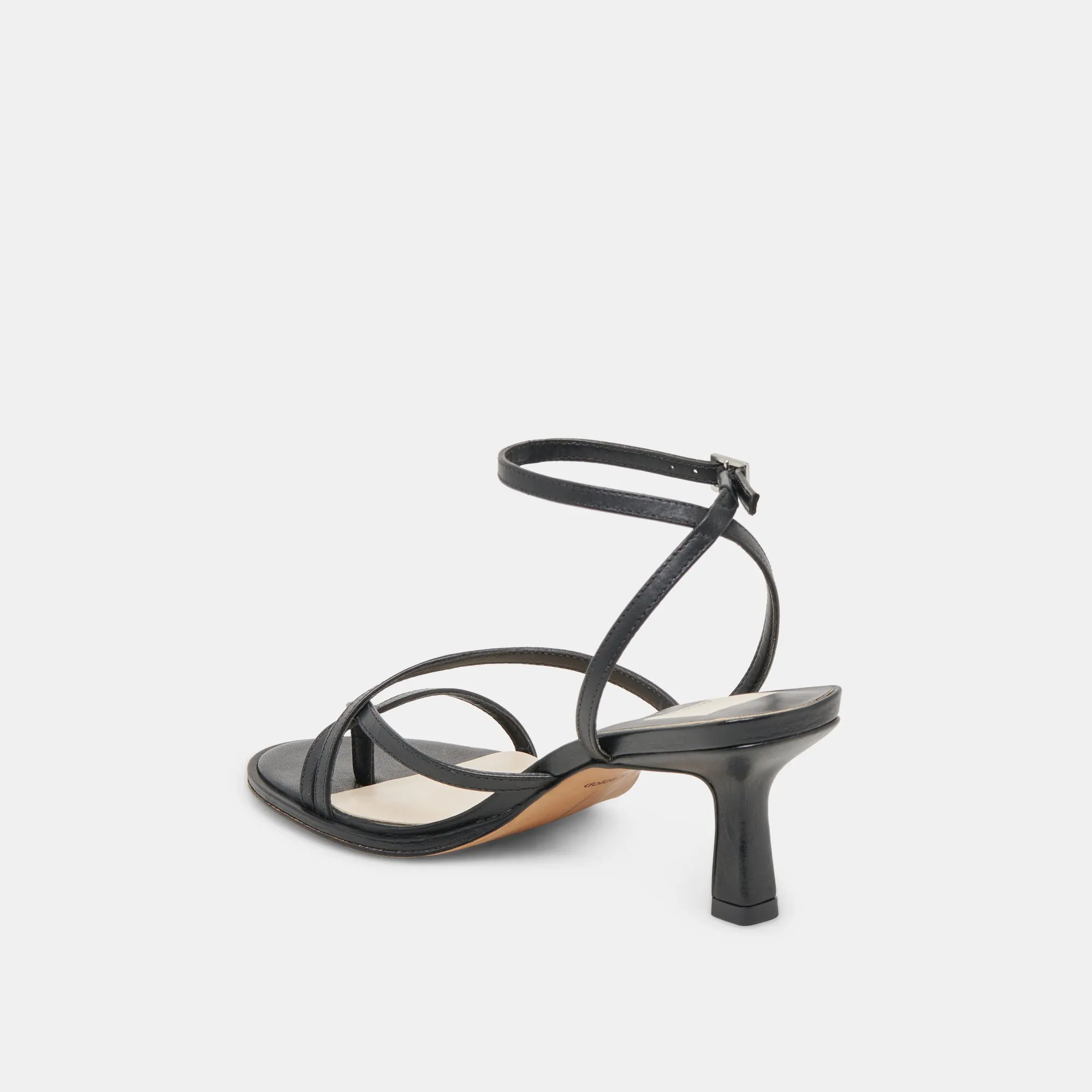 Good flexibility MORAH WIDE HEELS BLACK LEATHER