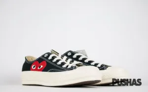 Side Balance Comme des Garcons Play x Chuck Taylors Low Top - Black (New)