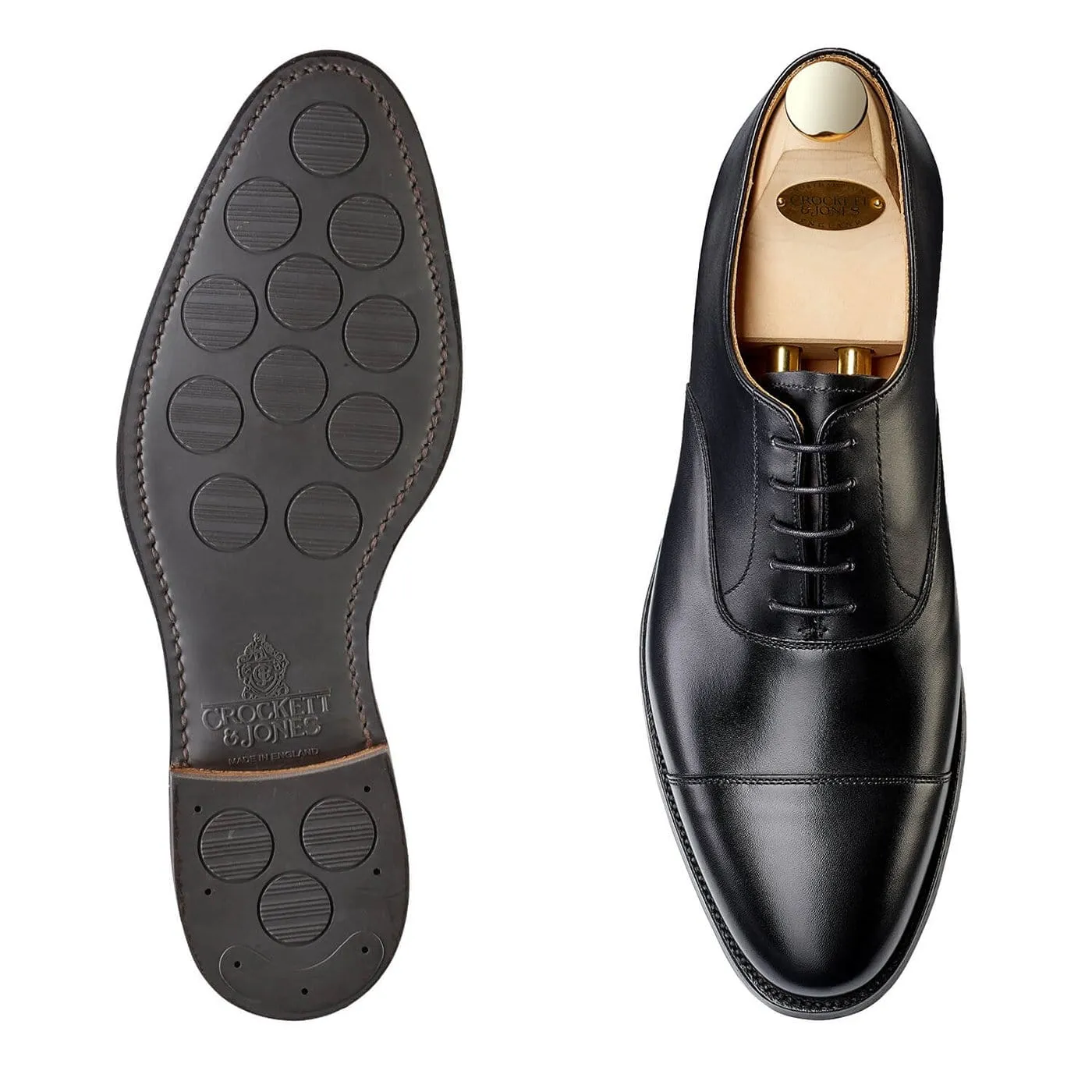 Connaught 2 Black Calf (City Sole) Winter Oxfords Modern Twist Oxfords
