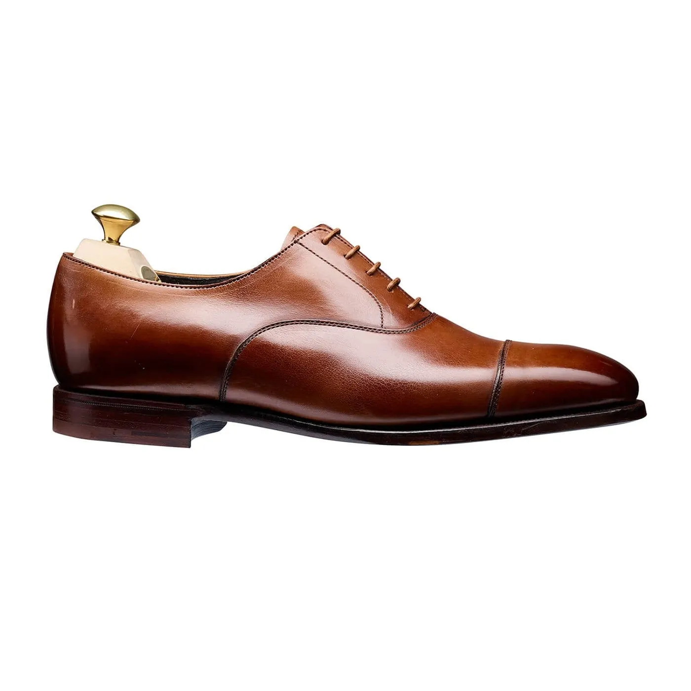 Connaught Tan Antique Calf Patent Leather Oxfords