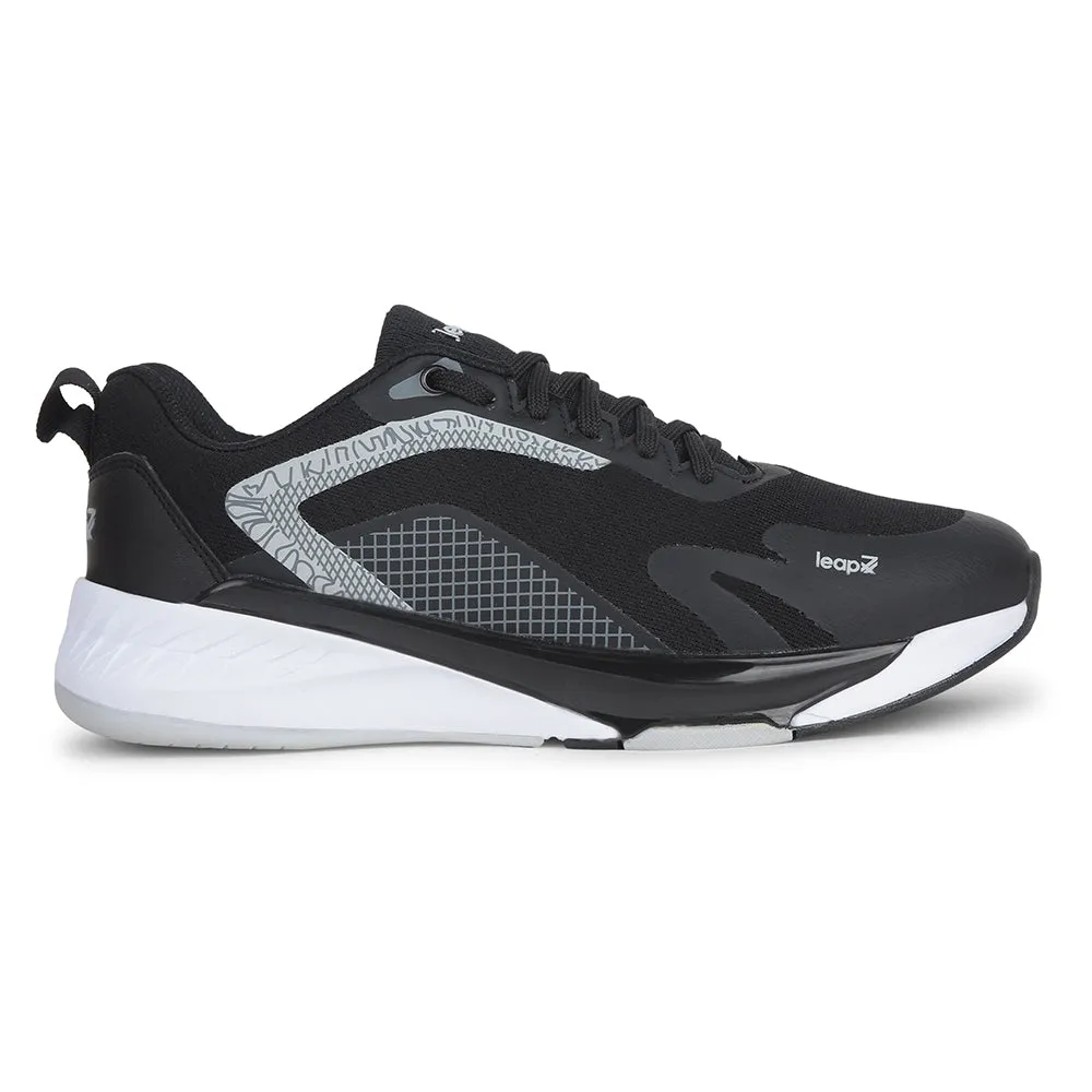 Leap7x Sports Black Running Shoes For Mens EVELSTER-E By Liberty triathlon running wear RippleTread