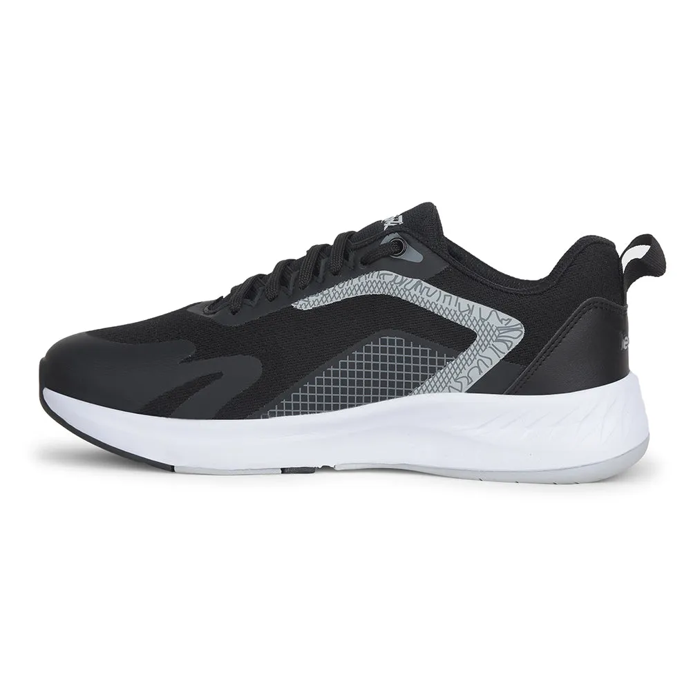 Leap7x Sports Black Running Shoes For Mens EVELSTER-E By Liberty buckle - closure - feature shoes
