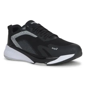 running shoes for competitive female runners aerobic shoes Leap7x Sports Black Running Shoes For Mens EVELSTER-E By Liberty