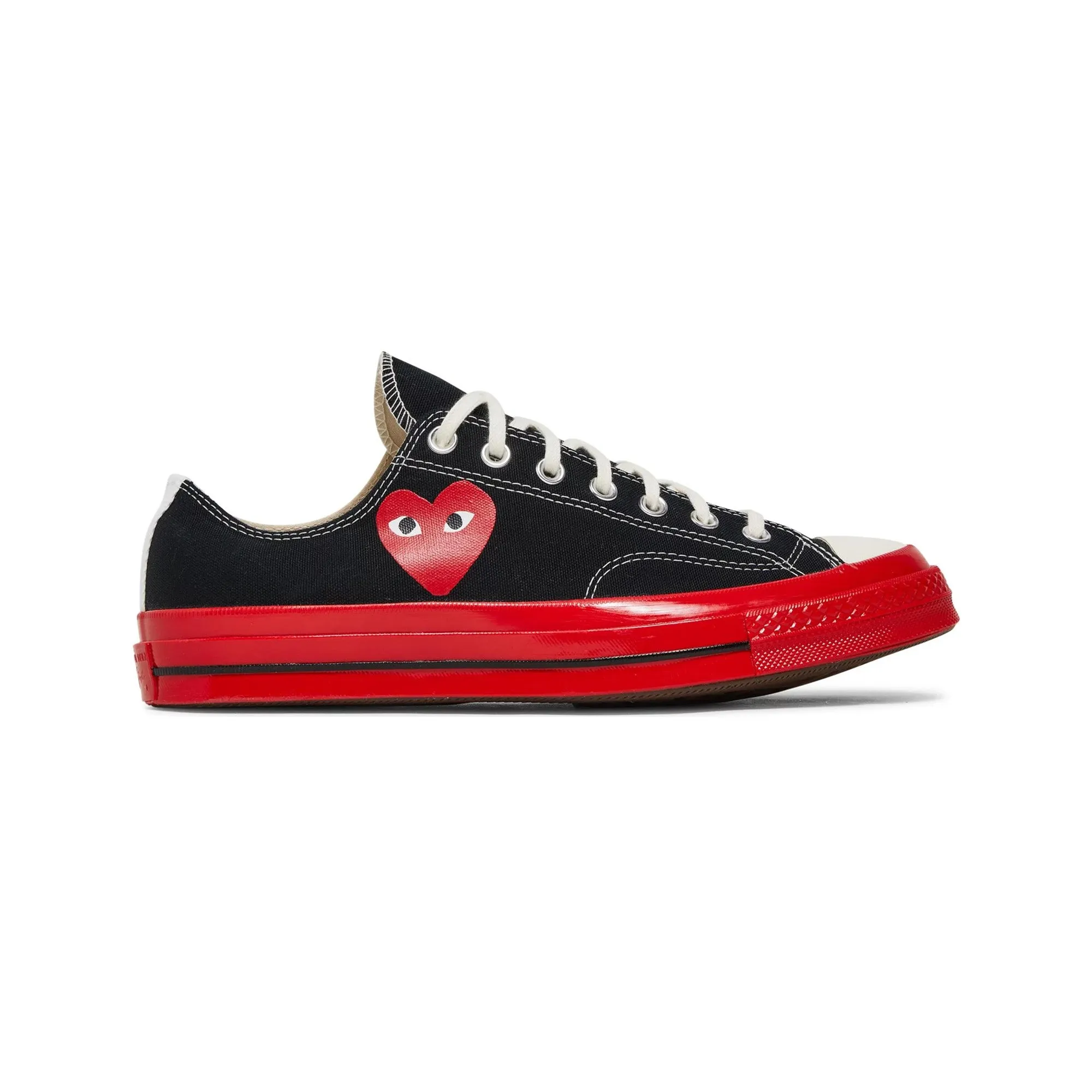 Grippy Rubber Converse Chuck Taylor All Star 70 Ox Comme des Garcons PLAY 'Black Red Midsole' (2022)