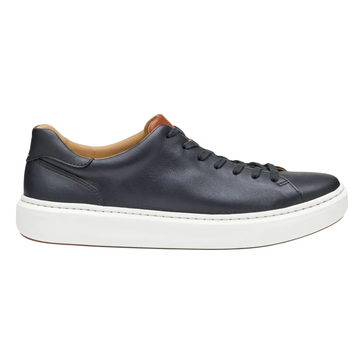 Johnston & Murphy Men's Anders Lace-to-Toe Black Leather Elastic Fit
