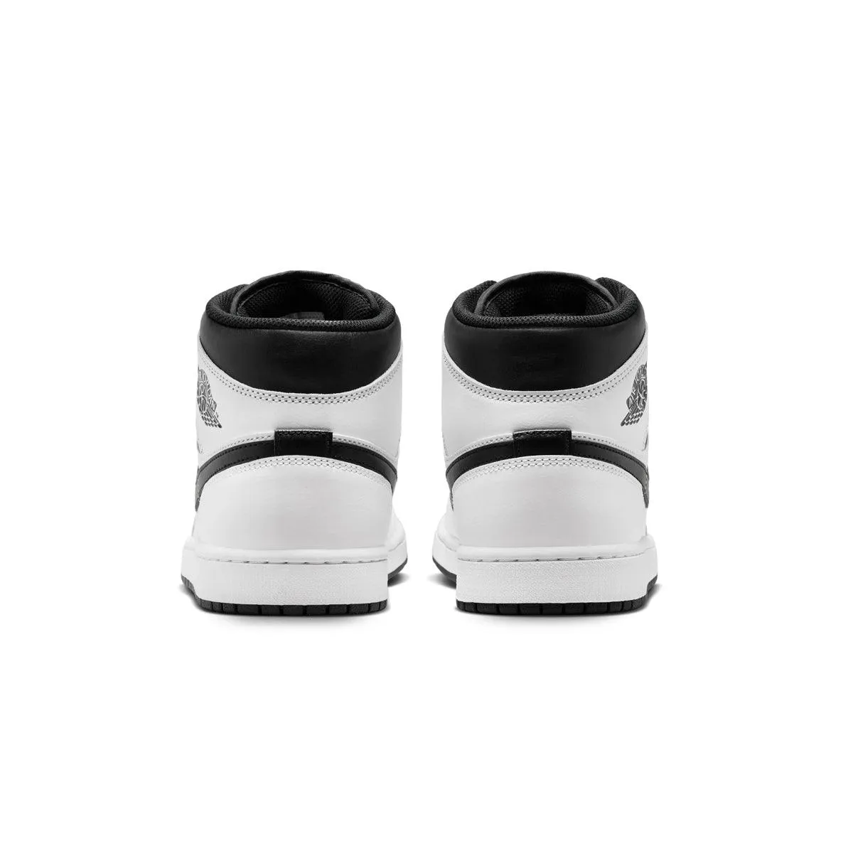 Air Jordan 1 Mid 'White Black' Compression Activated Fit Busy Lifestyle