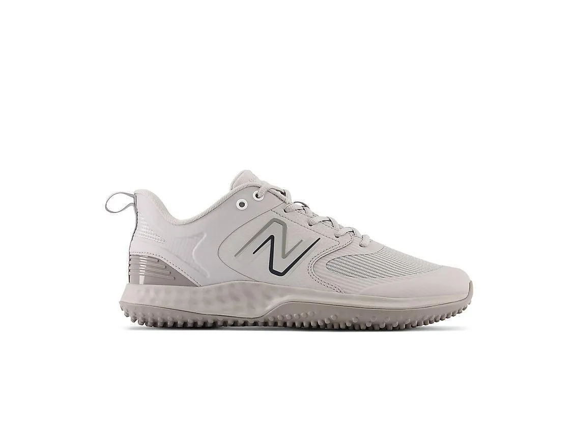 Closed Toe Design New Balance Men's Fresh Foam 3000 V6 Turf Baseball Shoes - Grey with White - T3000TG6