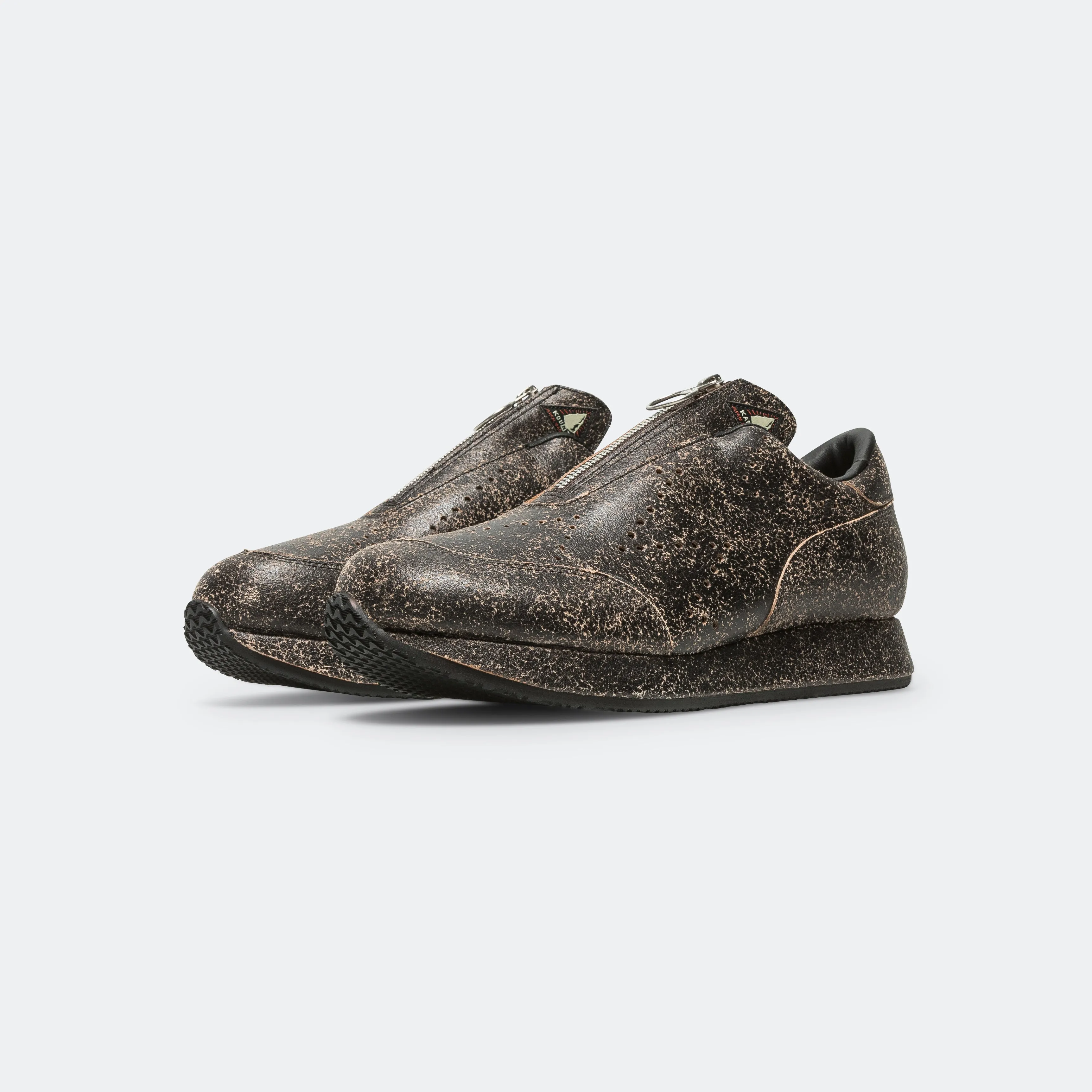 Crack Leather SPARROW Sneaker - Black Everyday Touch