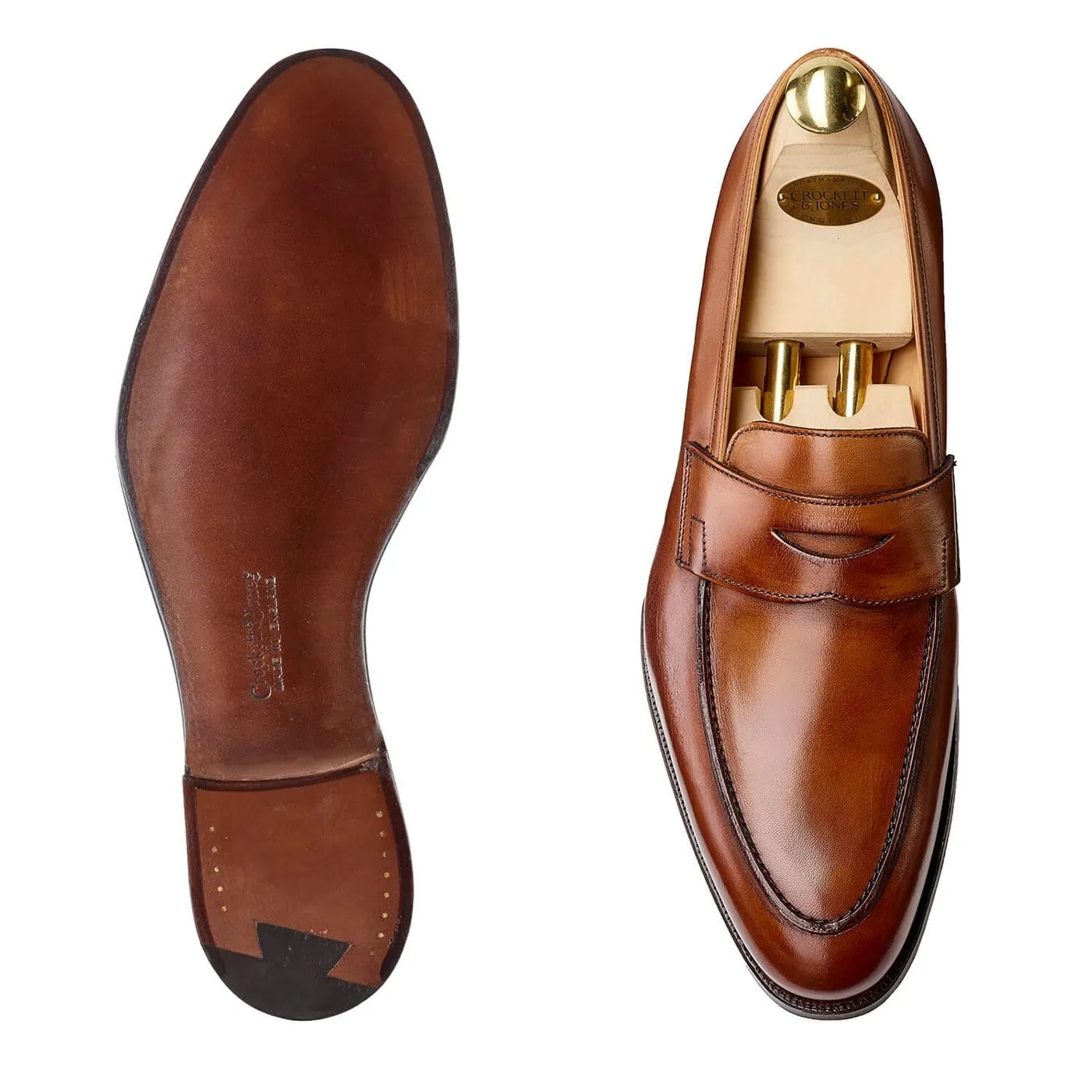 Crawford Tan Antique Calf Comfortable Fit Shoes