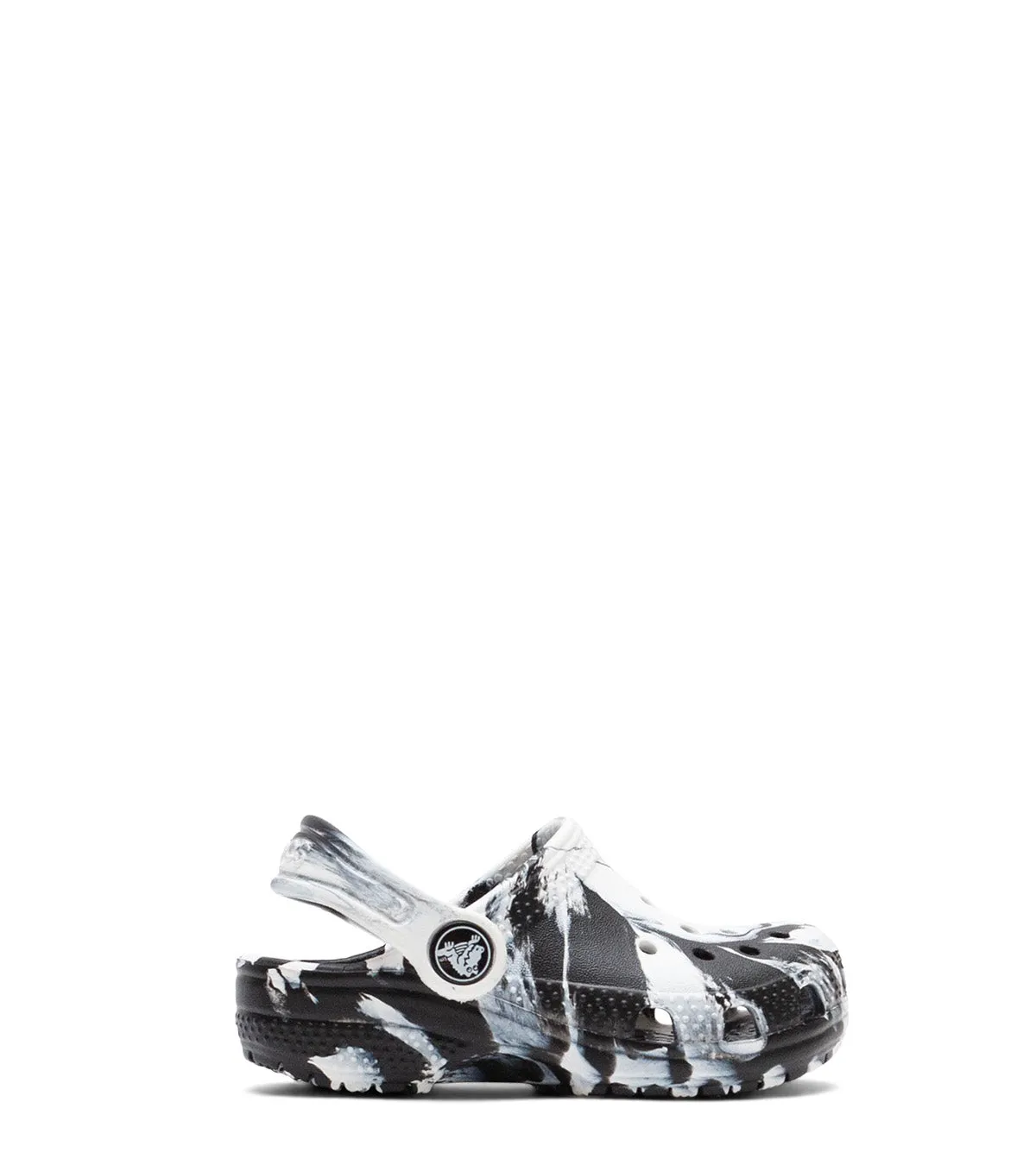 Crocs Classic Marbled Clog Kid's Black White Pointed - toe attention-grabbing