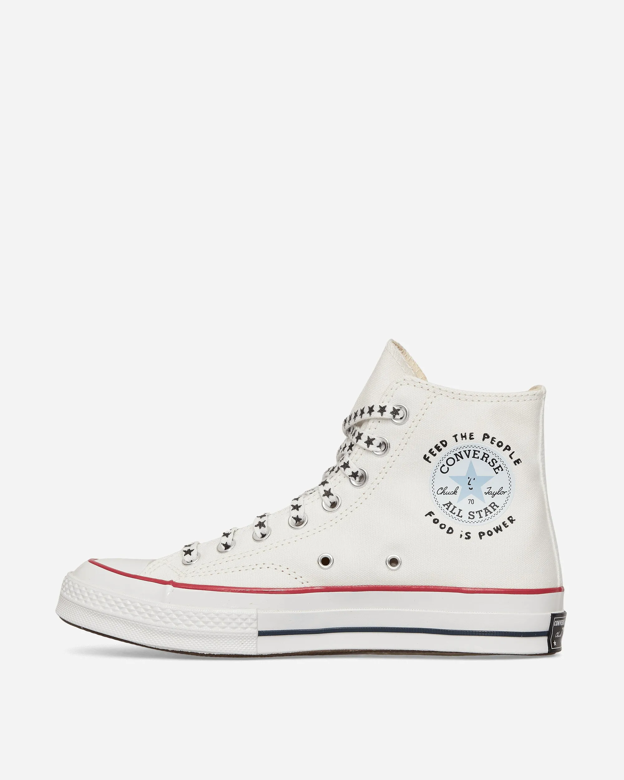 Converse Chuck 70 Hi Sneakers White Heel Design Busy Lifestyle
