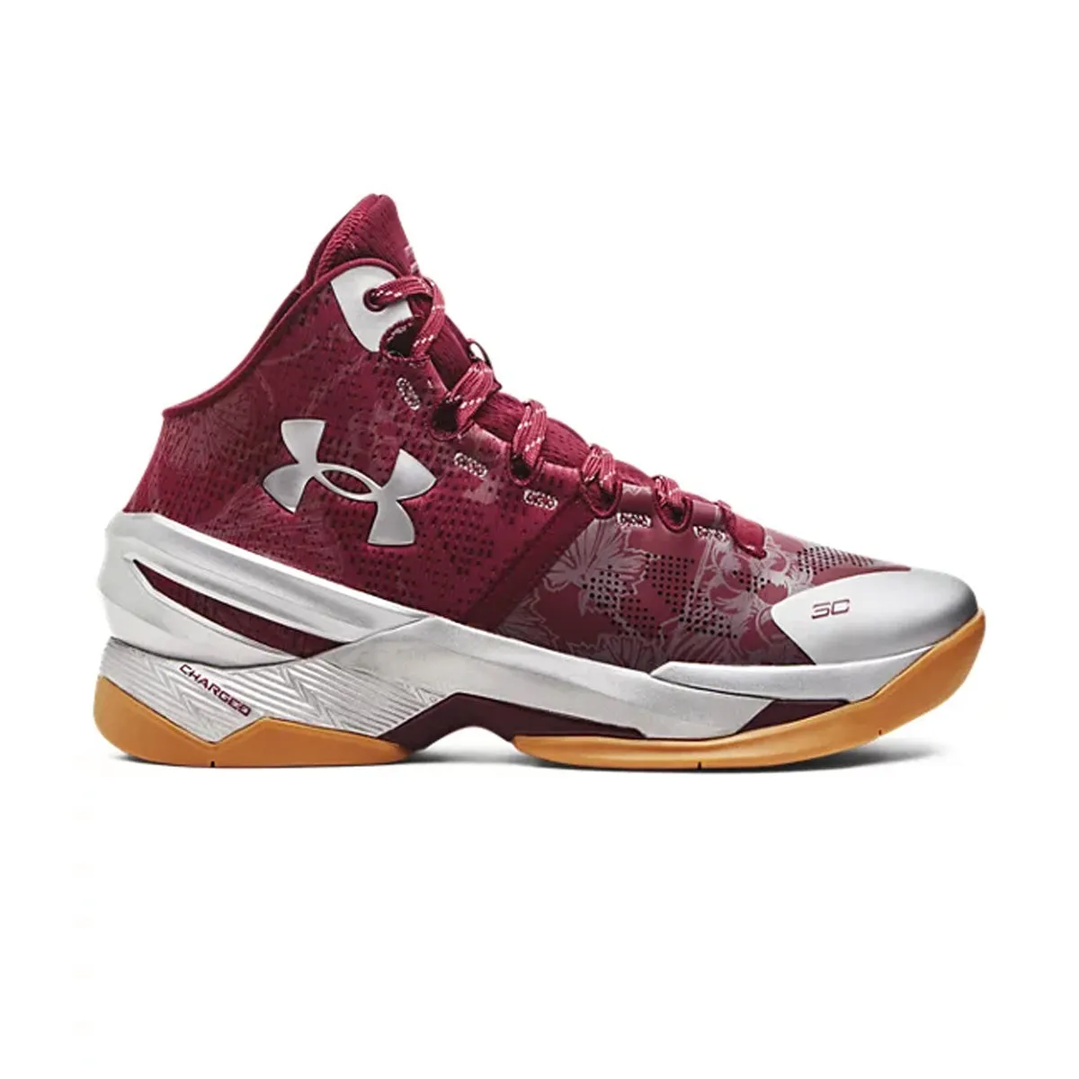 Seamless Feel Fitness Edge Curry 2 Retro 'Deep Red Metallic Silver'