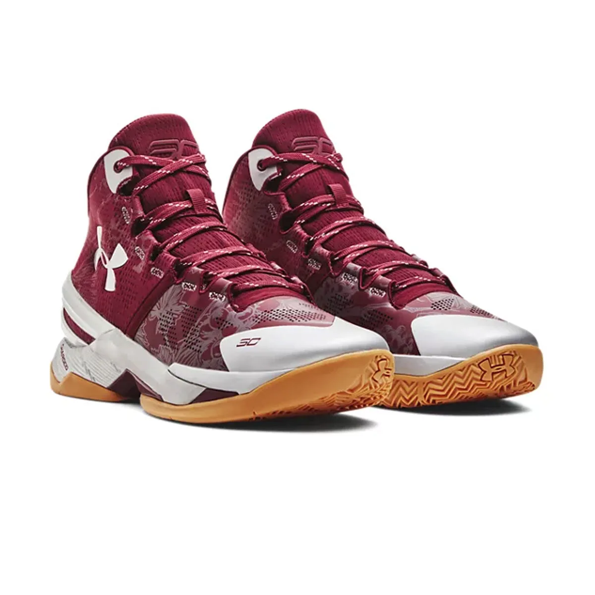 Curry 2 Retro 'Deep Red Metallic Silver' Heel Cup Stability High-performance