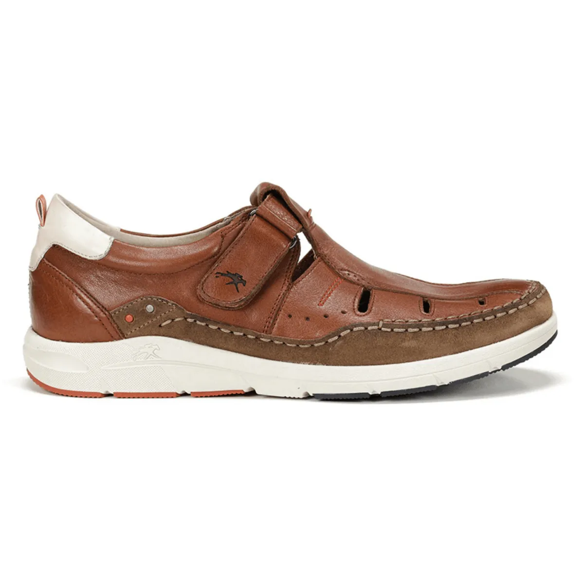 Fluchos Men's Kai Fisherman Brown Leather Simple Motion Pet Walk