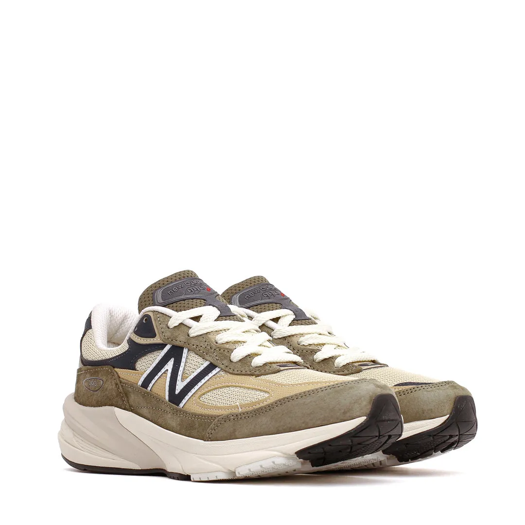 New Balance Unisex Made in USA 990v6 Dark Camo U990WO6 running in a sports complex shoes