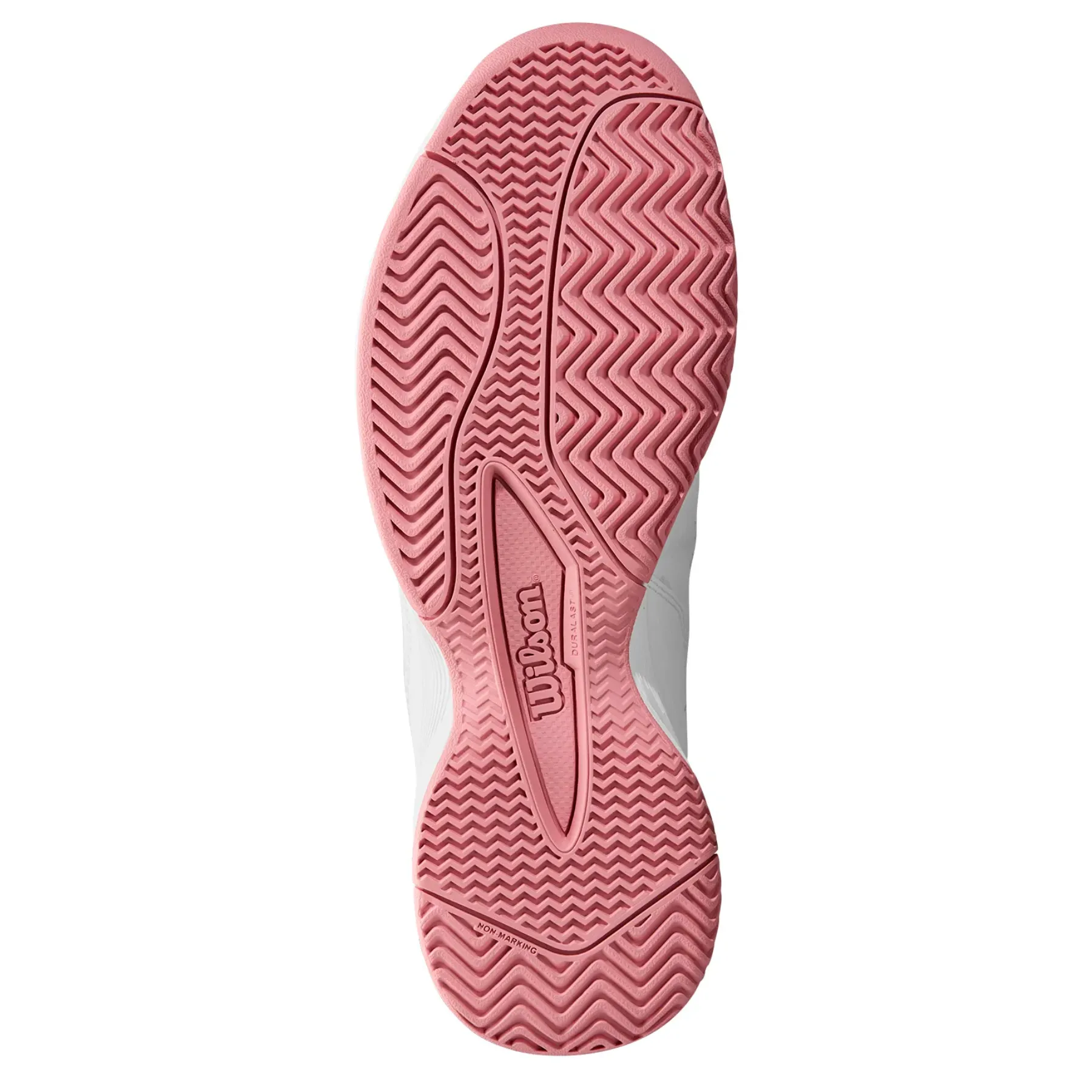 Ventilated Panel Wilson Rush Pro Jr L Tennis Shoes - White / White / Mauve Pink