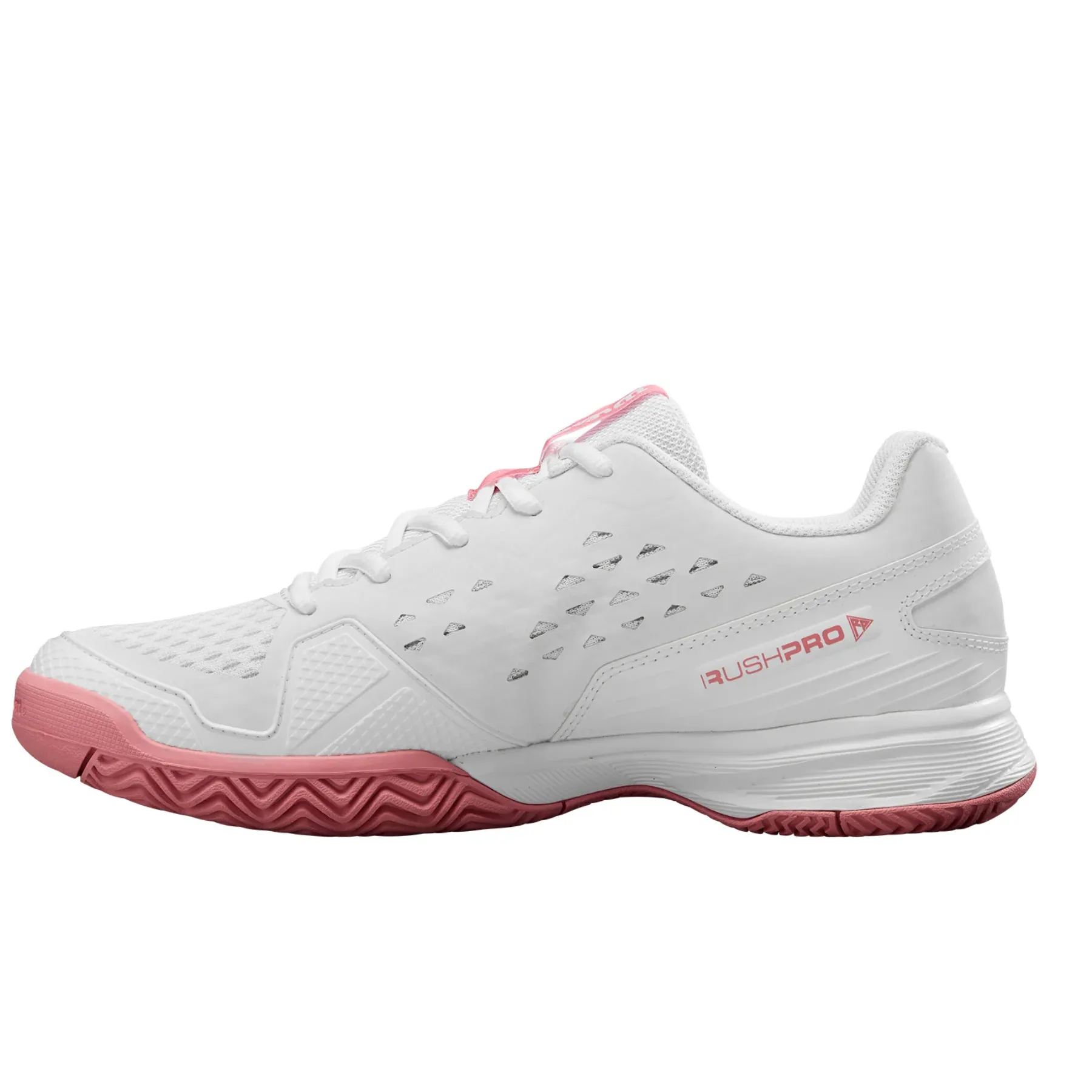 Wilson Rush Pro Jr L Tennis Shoes - White / White / Mauve Pink Motion control