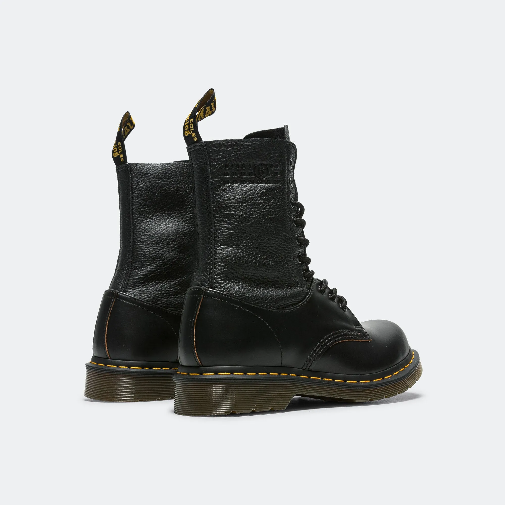 High-Quality Leather Solid Stitching Ankle Boots x Dr. Martens - Black Nappa