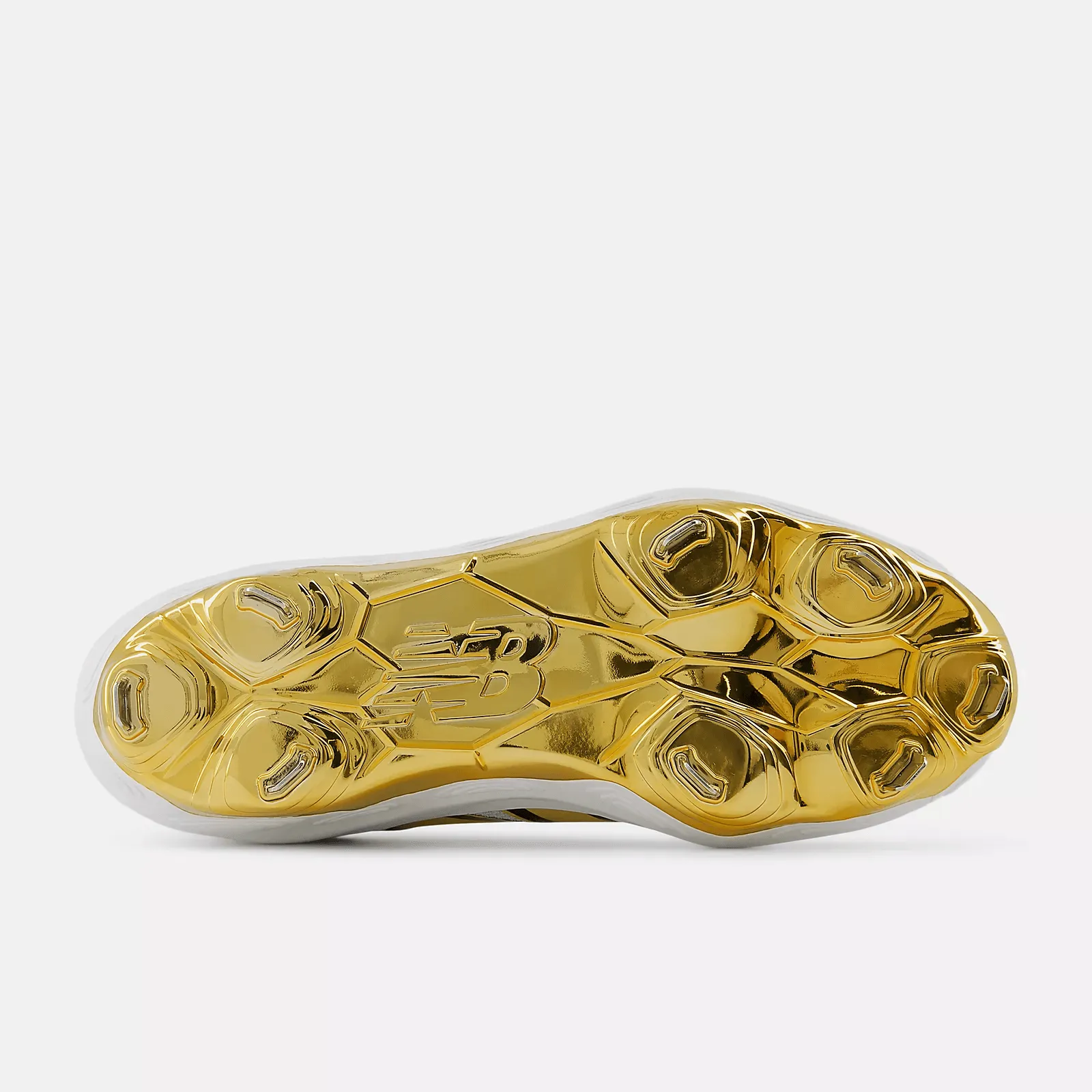 New Balance Men's Fresh Foam X 3000 v7 Metal Baseball Cleats - White/Gold - L3000GS7 Extreme Durability Stable Fit