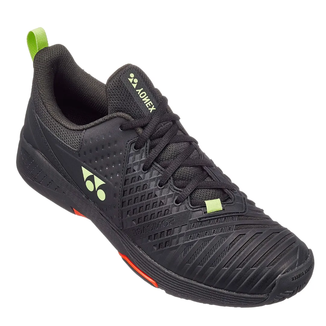 Yonex Sonicage 3 All Court Black Lime Mens Tennis Shoes Comfort Step