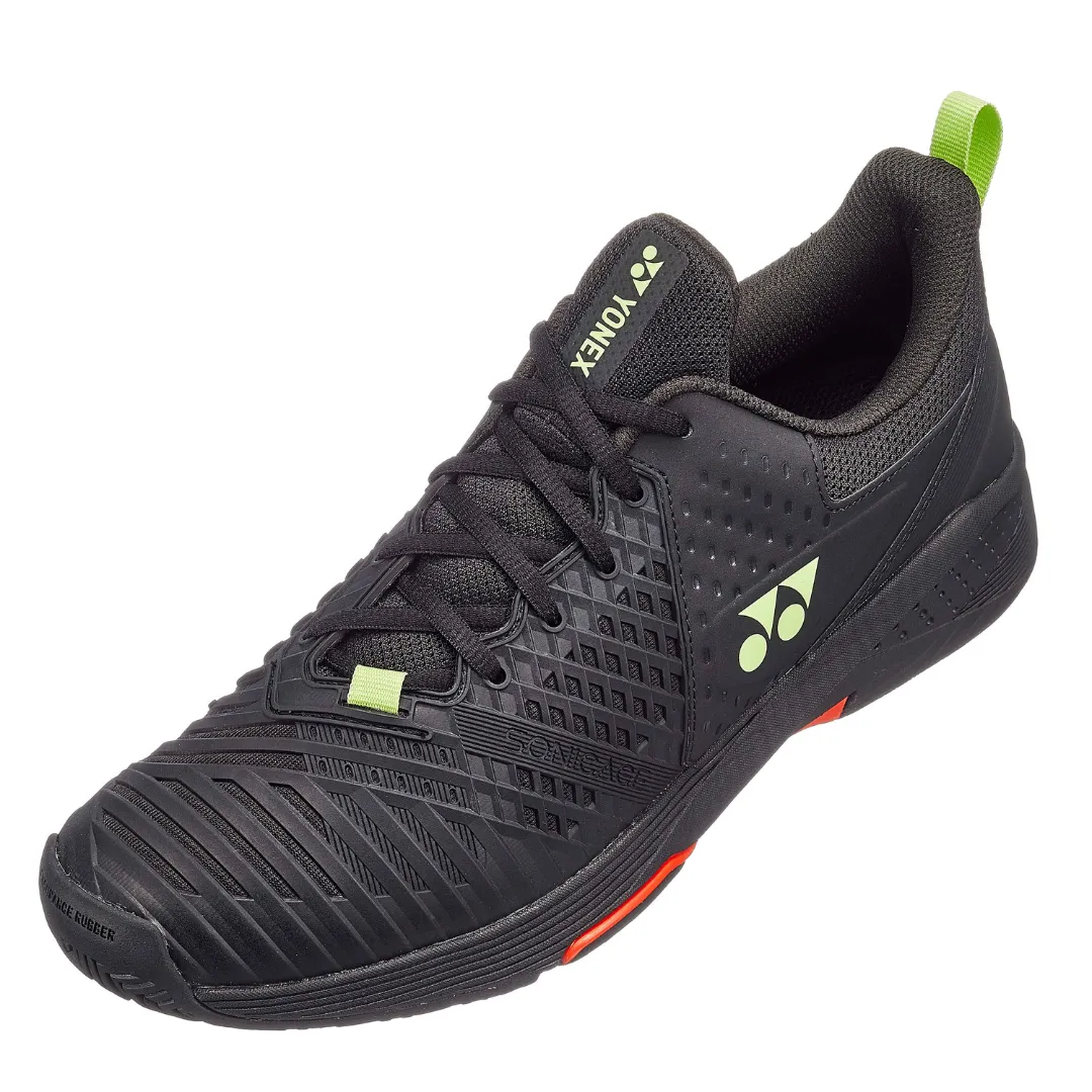 Yonex Sonicage 3 All Court Black Lime Mens Tennis Shoes synthetic leather