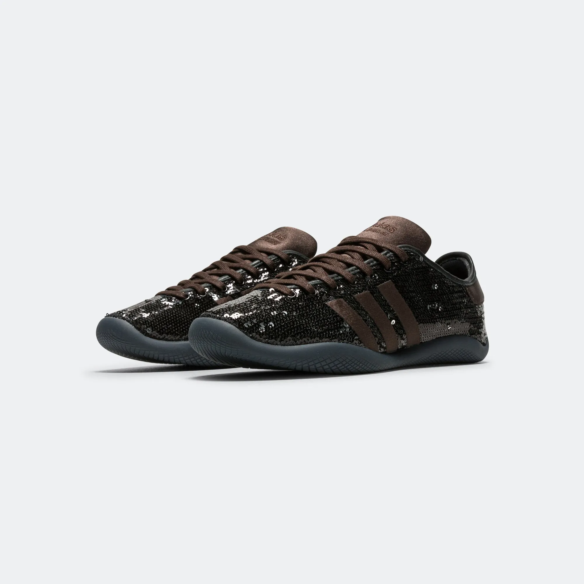 Square Toe Lo Pro Sequin x Wales Bonner - Core Black/Silver Metallic-Dark Brown