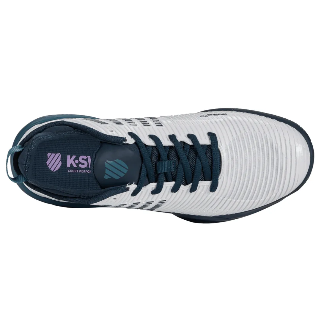 K Swiss Hypercourt Supreme Mens Tennis Shoes - White/Pond/Colonial Blue Lightweight Upper Foot Freedom
