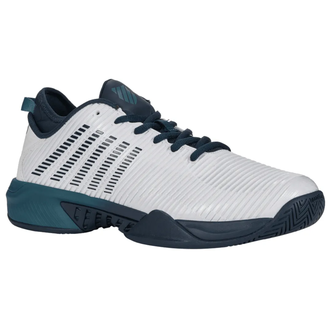 K Swiss Hypercourt Supreme Mens Tennis Shoes - White/Pond/Colonial Blue Agility Drill Breathable