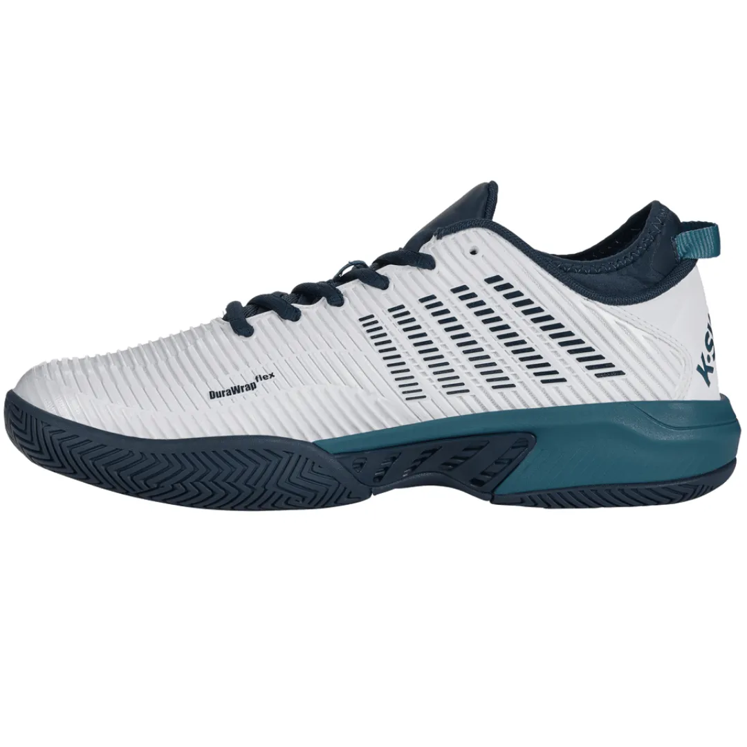 K Swiss Hypercourt Supreme Mens Tennis Shoes - White/Pond/Colonial Blue Elastic