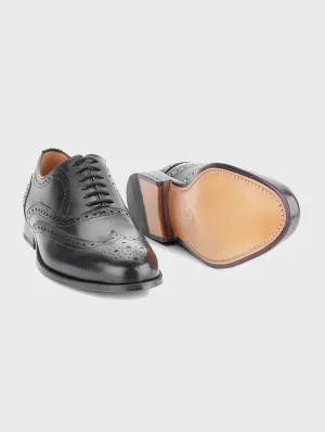 Nicholas Wingtip Oxford - Black Street Style Shoes