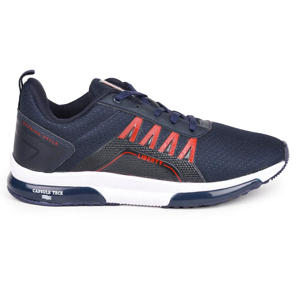 Balance - improving firm midsole shoes Force 10 Men Navy Blue Sports Running Shoes(GOLFER)
