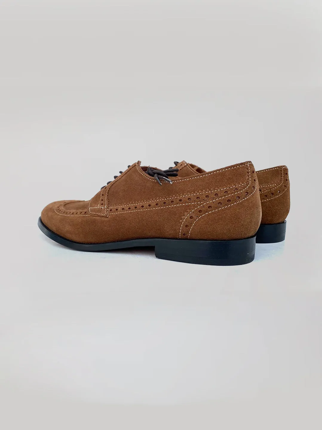 Helio Wingtip Oxford - Brown Suede Traditional Oxfords Refined Oxfords
