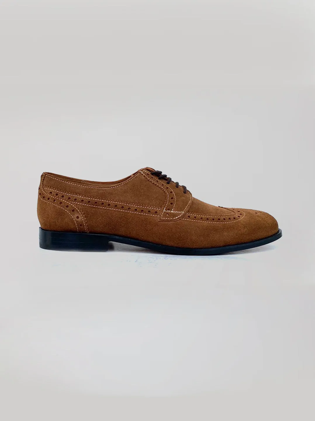 Helio Wingtip Oxford - Brown Suede Easy Walk Smart Walk